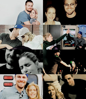  Stephen Amell and Emily Bett Rickards in 2016