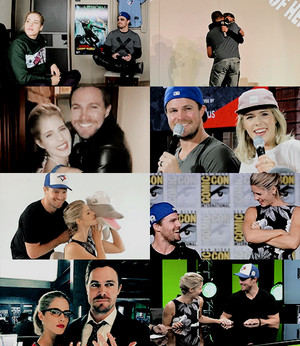  Stephen Amell and Emily Bett Rickards in 2016
