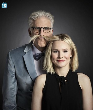  The Good Place Portraits - Kristen sino and Ted Danson