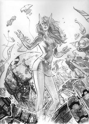  commission Marvel Girl Inks da marciotakara