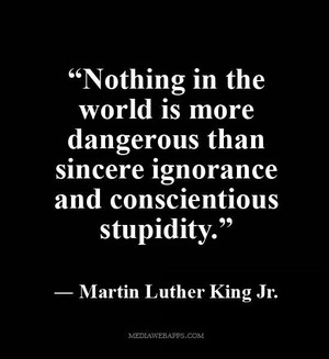  ignorance and stupidity