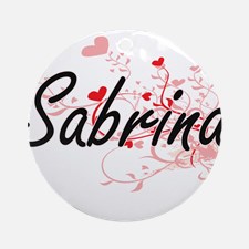  sabrina artistic name design with ornament round