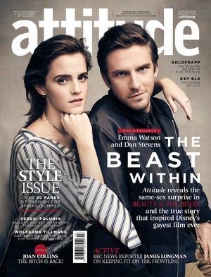  Emma Watson and Dan Stevens cover Attitude UK (April 2017)