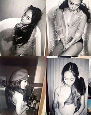  Krystal takes a bath in चित्रो for her art collaboration exhibit
