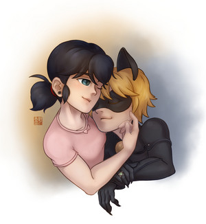  Marine and Chat Noir