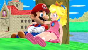  Mario x pic, peach Relaxing Together MMD