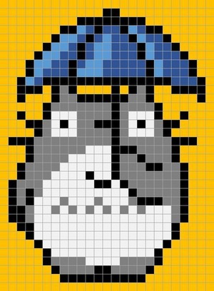  Totoro pixel reference