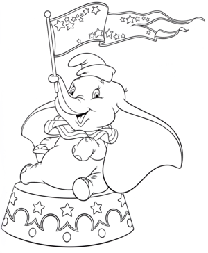  Walt 迪士尼 Coloring Pages – Dumbo
