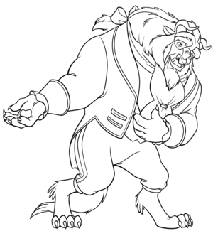  Walt 迪士尼 Coloring Pages – The Beast