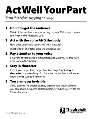 Acting Tips Poster