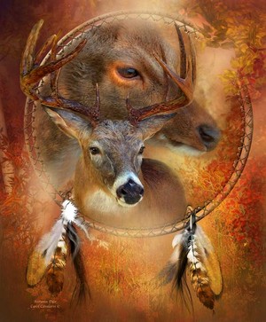  Autumn Deer door Carol Cavalaris
