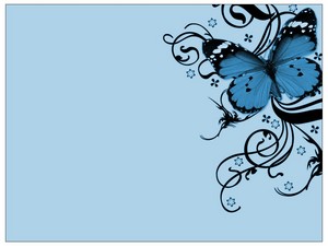  Blue Butterfly,Wallpaper