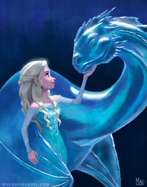 Elsa and Ice Dragon