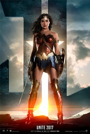 Justice League (2017) Poster - Gal Gadot as Wonder Woman