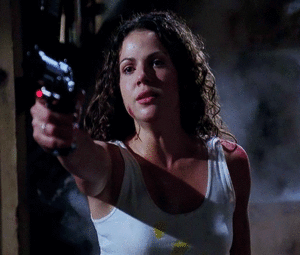 Lana with a gun