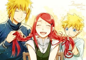  Minato, Kushina, and নারুত ~ Most adorable thing in the world XD