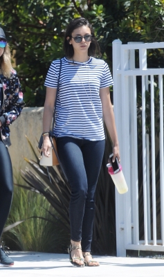  Nina Dobrev out for a walk with a friend in Los Angeles
