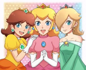 Peach, Daisy, and Rosalina