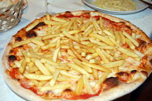  pizza, bánh pizza French Fries