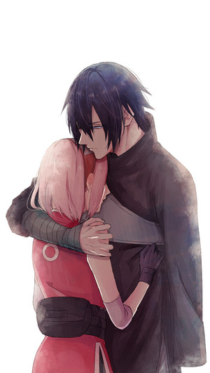  Sasuke and Sakura hug