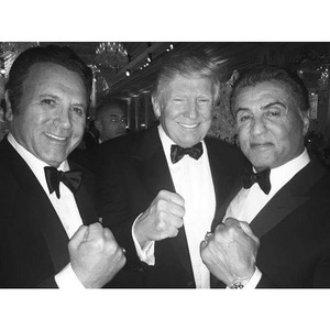  Sylvester Stallone with brother and Trump