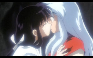  kikyo kisses Inuyasha movie