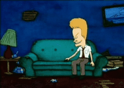  Beavis watching ster Wars on the TV