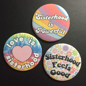  fleur Power Feminist Buttons