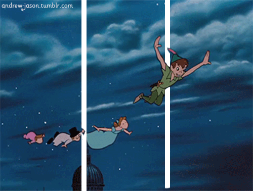  Flying with Peter Pan gif
