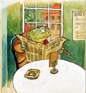 Toad Reading the Newspaper