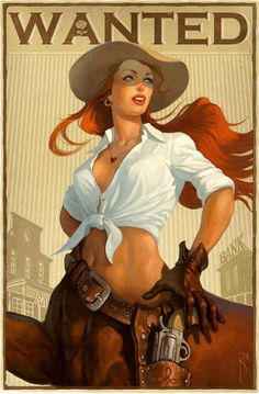 Vintage Cowgirl Pin Up