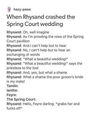  When Rhysand Crashed the Spring Court Wedding