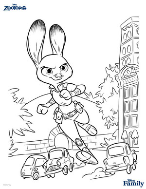  Zootopia Coloring Page