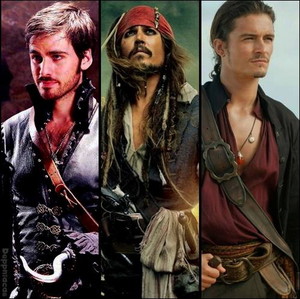  Captain Collian Hok,Captain Jack Sparrow and Will Turner