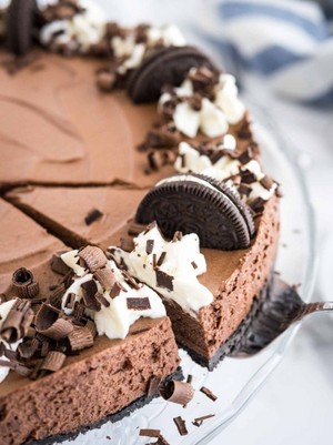  Chocolate mousse, dengan mus Cake