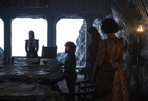  Daenerys Targaryen, Tyrion Lannister, Yara Greyjoy and Ellaria Sand in 'Stormborn'