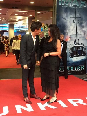  Harry and his mum at the Dunkirk Premiere