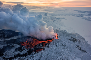  Holuhraun آتش فشاں Eruption, Iceland