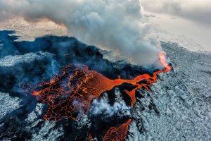  Holuhraun вулкан Eruption, Iceland