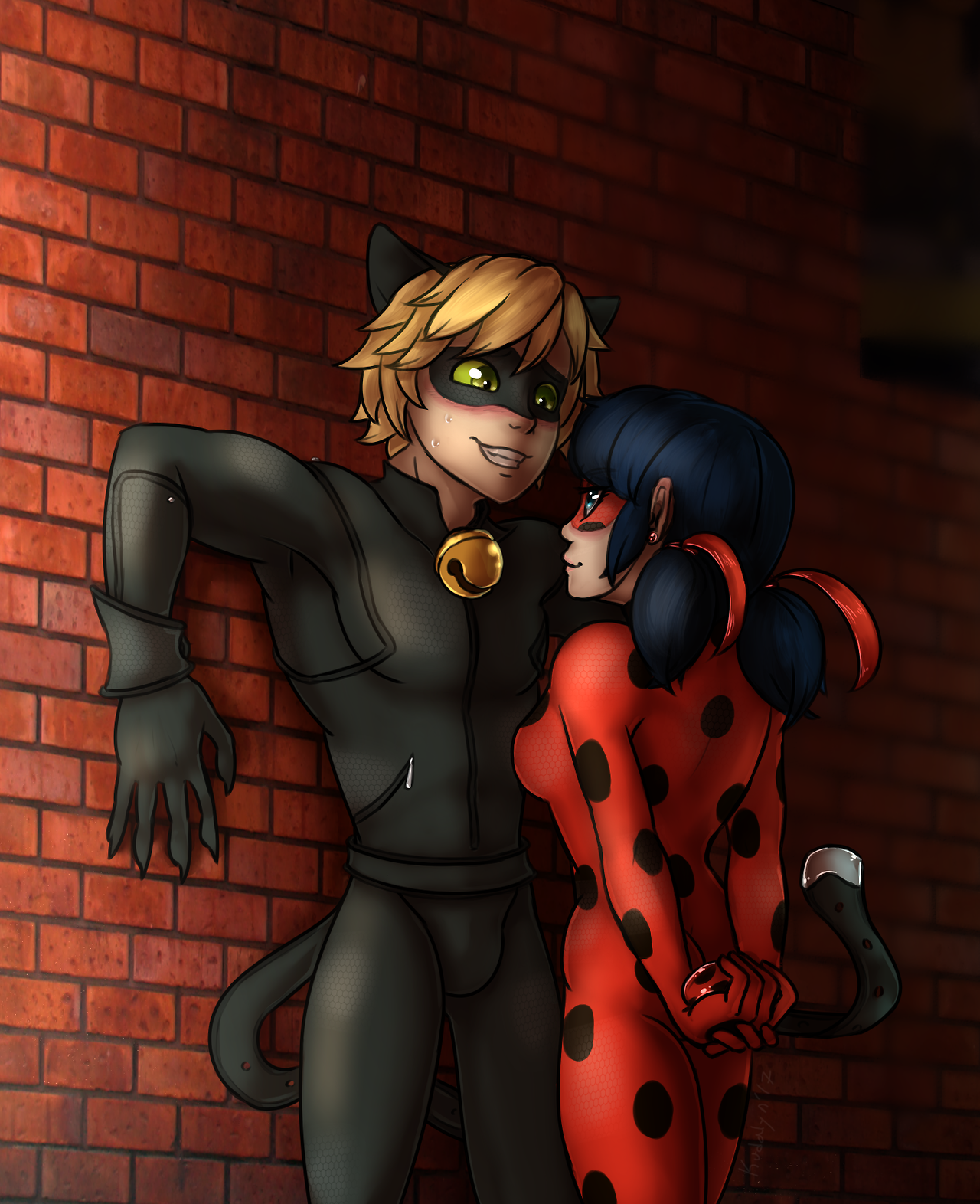 Ladybug and Chat Noir.
