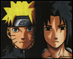  Naruto and Sasuke serious