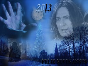  Old 크리스마스 poster with Snape 2013