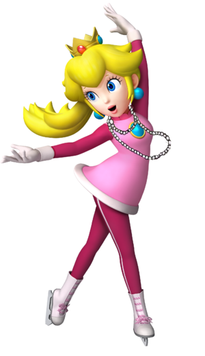 Princess Peach wearing a Pearl Necklace (Shaking/Jingling)