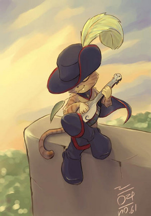  Puss plays the Banjo door aun61