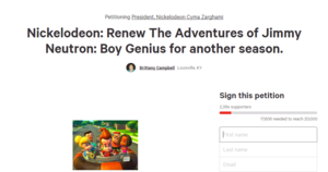  Sign This Petition to Support Jimmy Neutron!