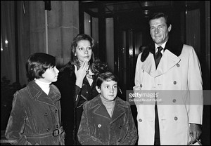  Sir Roger Moore With His Family
