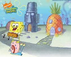 Spongebob and Gary kertas dinding