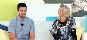  Stephen Amell and Emily Bett Rickards at SYFY Live at San Diego Comic