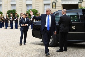  Trump with Macron at Elysee Palace - July 13, 2017