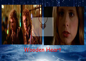  Wooden coração